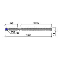 Гидрошпонка АКВАСТОП ХВН-150 (1хдиаметр6) ПВХ (в комплекте КРЕПЕЖ 3шт/м)