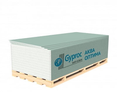 Гипсовая плита влагостойкая GYPROC АКВА ОПТИМА (ГСП-Н3)